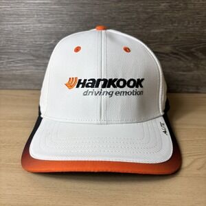 Hankook Hat Cap Strap Back White Black Orange Racing Embroidered Mens One Size